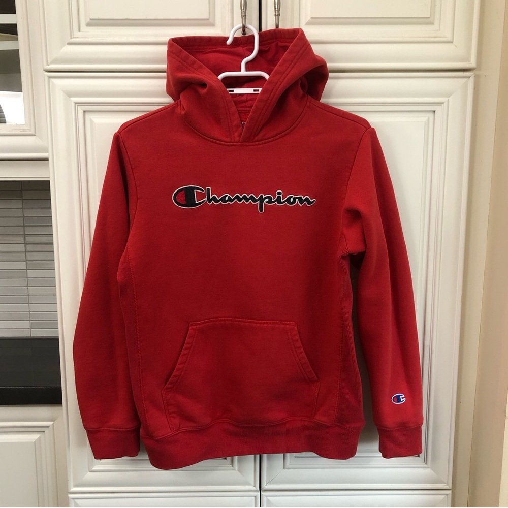 Champion youth unisex red hoodie